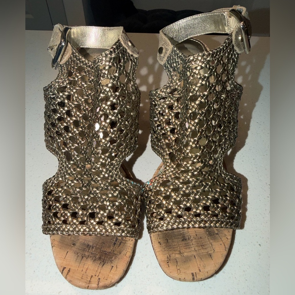 Donald J. Pliner Metallic Gold Heels